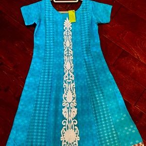 Blue Saree-style dress/tunic